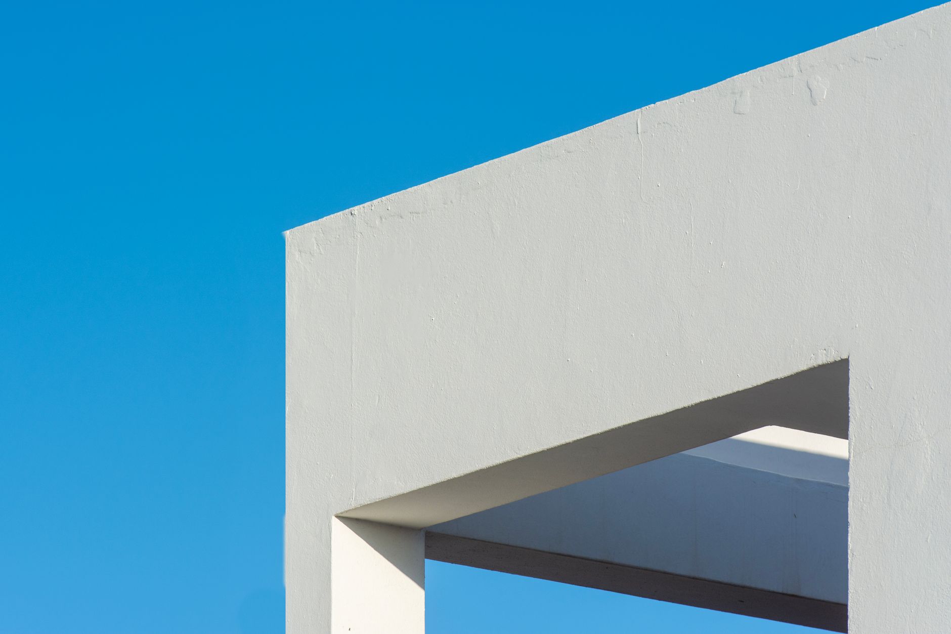 Minimal white surface soft light