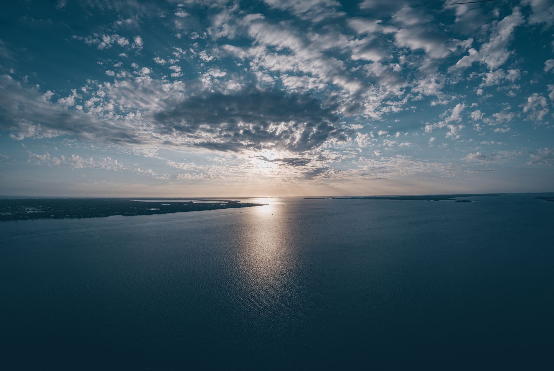 Calm lake at sunrise